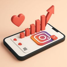 Upward social media growth chart with Instagram Reel analytics